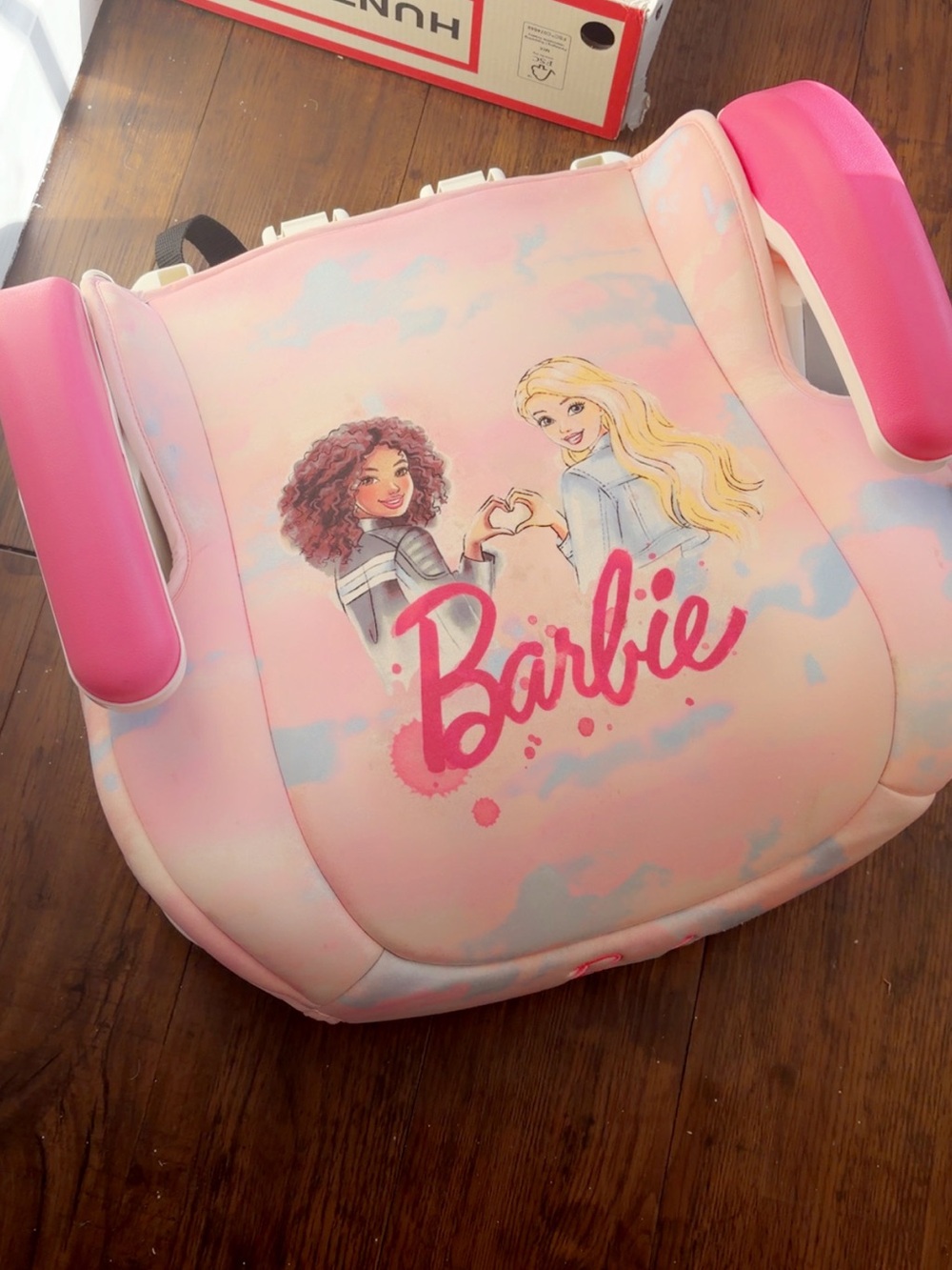 Barbie Pink and Pastel Printed Kids Booster Seat
